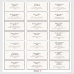 Modern Retro | Cream Wedding Guest Address Labels<br><div class="desc">This modern retro | cream wedding guest address labels is perfect for your unique, trendy simple vintage bohemian summer wedding. The lettering is a stylish black, chic 70's boho font giving this design classic minimal groovy hippie vibes. You can add your own graphics or pictures if you want to customise...</div>