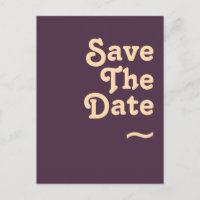 Modern Retro | Dark Purple Save The Date