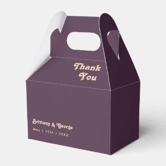 Modern Retro | Dark Purple Wedding Favour Box