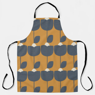 Modern Retro Flowers: Scandinavian Geometric. Apron
