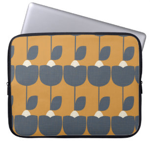 Modern Retro Flowers: Scandinavian Geometric. Laptop Sleeve