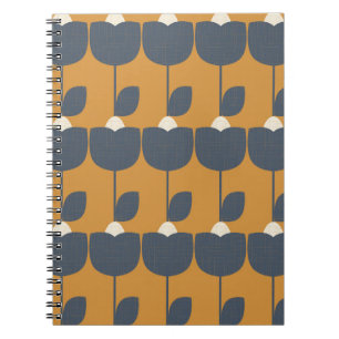 Modern Retro Flowers: Scandinavian Geometric. Notebook