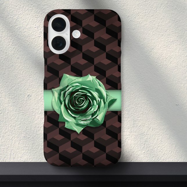 Modern Retro Geometric Rose Choker Maximalist Case (Creator Uploaded)