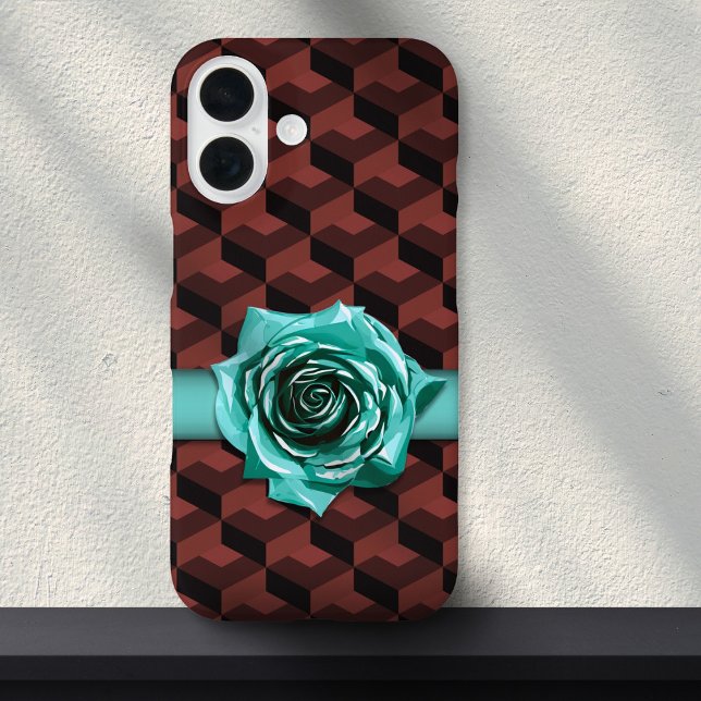 Modern Retro Geometric Rose Choker Maximalist  Case-Mate iPhone Case (Creator Uploaded)