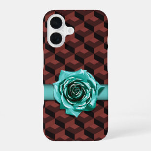 Modern Retro Geometric Rose Choker Maximalist iPhone 16 Case