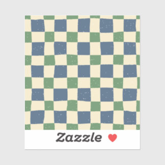 Modern Retro gingham Blue Pink Scrapbook pattern