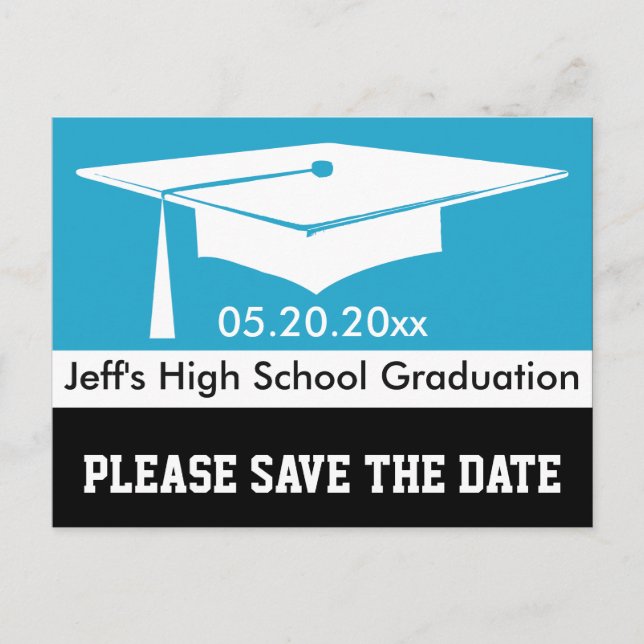 Modern Retro  Graduation Card (Front)