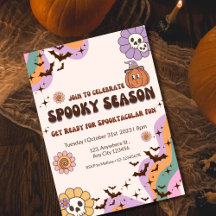 Modern Retro Groovy Spooktacular Fun Halloween 