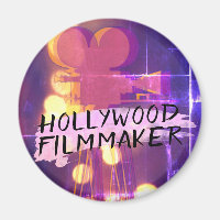 Modern Retro Hollywood Filmmaker in Pink