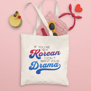 Modern Retro Korean Drama Lover Funny Personalized Tote Bag