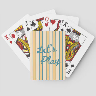Modern Retro Let's Play Striped Playing Cards