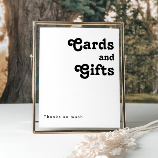 Modern Retro Lettering Cards and Gifts Sign (Creator Uploaded)