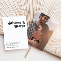 Modern Retro Lettering Casual Photo Monogram