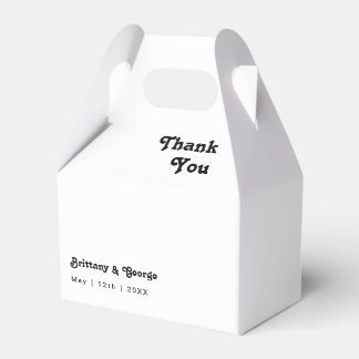 Modern Retro Lettering Wedding Favour Box