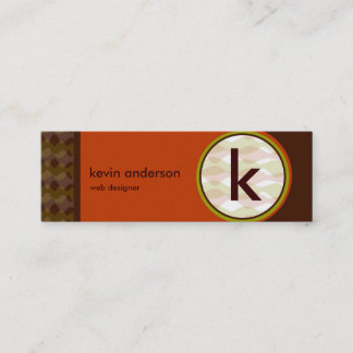 Modern Retro MiniCard Mini Business Card