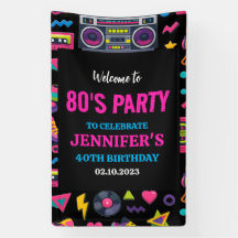 Modern Retro Neon 80’s Birthday Party for Adults