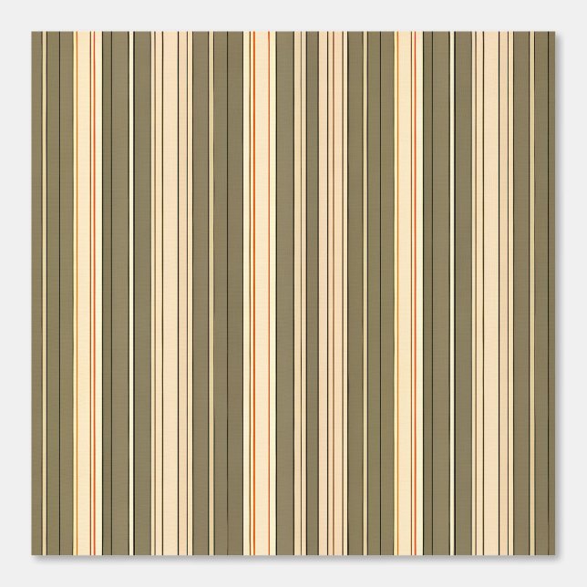 Modern Retro Olive Stripes: Timeless Vertical Wallpaper (Front)