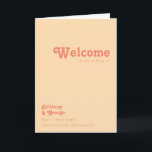 Modern Retro | Orange Cream Folded Wedding Program Programme<br><div class="desc">This modern retro | orange cream folded wedding program is perfect for your simple vintage, colourful tropical boho summer wedding. Its unique bohemian mid-century font gives this design a classic minimalist groovy hippie vibe. If you're looking for a design that features bright, bold colours for your creative 70's beach wedding,...</div>