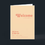 Modern Retro | Orange Cream Folded Wedding Program Programme<br><div class="desc">This modern retro | orange cream folded wedding program is perfect for your simple vintage, colourful tropical boho summer wedding. Its unique bohemian mid-century font gives this design a classic minimalist groovy hippie vibe. If you're looking for a design that features bright, bold colours for your creative 70's beach wedding,...</div>