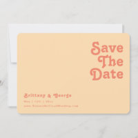 Modern Retro Orange Cream Horizontal Rounded Edges