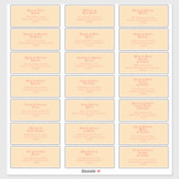 Modern Retro | Orange Cream Wedding Guest Address