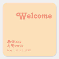 Modern Retro | Orange Cream Wedding Welcome