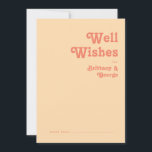Modern Retro Orange Cream Wedding Well Wishes Card<br><div class="desc">This modern retro orange cream is perfect for your simple vintage, colourful tropical boho summer wedding. Its unique bohemian mid-century font gives this design a classic minimalist groovy hippie vibe. If you're looking for a design that features bright, bold colours for your creative 70's beach wedding, then this product, and...</div>