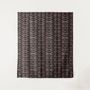 Modern Retro Pattern Brown Tapestry