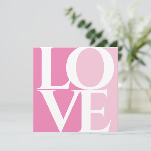 Modern Retro Pink Bridal Shower Invitation (Standing Front)