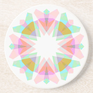 Modern Retro Pink Green Star Dopamine Decor Funky Coaster