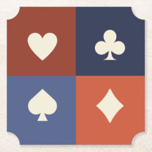 Modern Retro Playing Card Suit Poker & Bridge 
