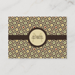 Modern Retro Polka Dot Customised Calling Card /
