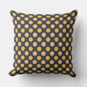 Modern Retro Polka Dot Pattern Cushion