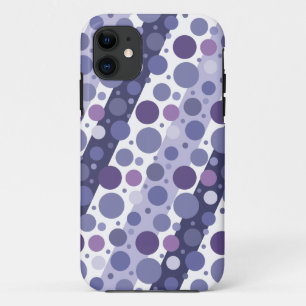 Modern Retro Purple Polka Dot Fun Case-Mate iPhone Case