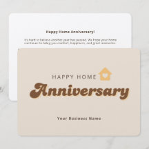 Modern Retro Real Estate Home Anniversary QR Code