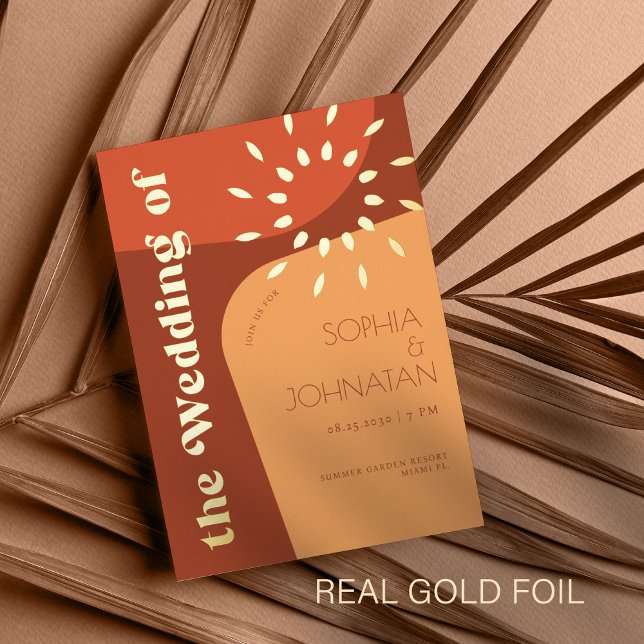 Modern retro sunset orange gold (Creator Uploaded)