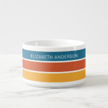 Modern Retro Sunset Stripes Personalised 