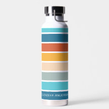 Modern Retro Sunset Stripes Personalised