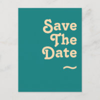 Modern Retro | Teal Save The Date