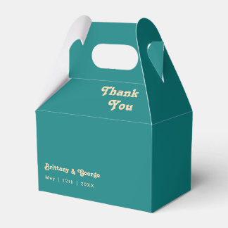 Modern Retro | Teal Wedding Favour Box