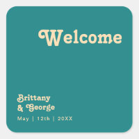 Modern Retro | Teal Wedding Welcome