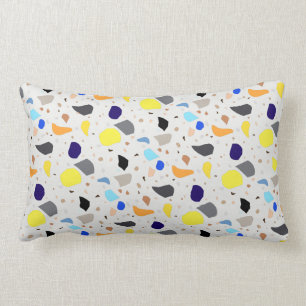 Modern Retro Terrazzo Colourful Pattern Lumbar Cushion