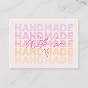 Modern retro Thank You Small Business card