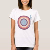 Modern Retro Turntable Vinyl Record Player T-Shirt