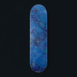 Modern Retro Urban Blue Skateboard<br><div class="desc">Modern urban blue and white unique design will have you doing 180's in style. This stylish deck is perfect for any outdoor skateboarder who loves to sidewalk surf.</div>