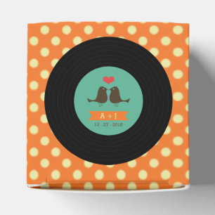 Modern Retro Vinyl Record Wedding Favour Box