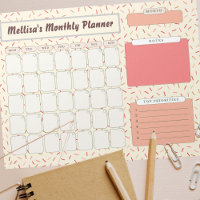 Modern Retro Warm Orange Sprinkles Candy Monthly