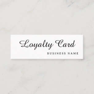 Modern Retro White Simple Loyalty Card