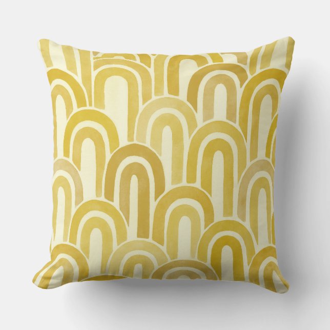 modern retro yellow cushion (Front)
