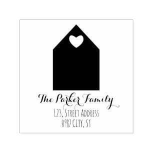 Modern return address   house   self-inking stamp